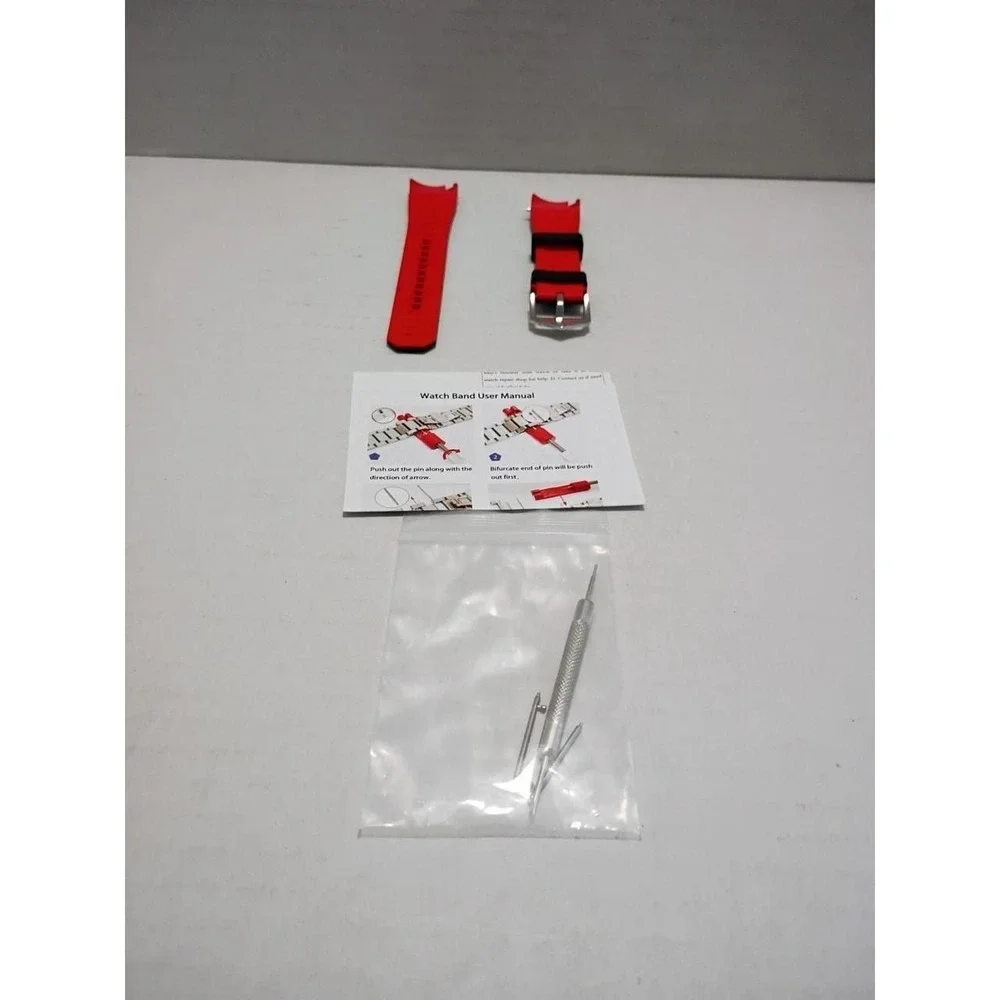22mm Bi-color Silicone Watch Band,